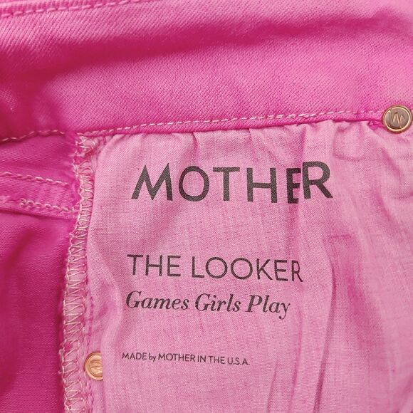 Mother Jeans Womens 26 Pink The Looker Low Rise Stretch Light Wash Comfort Denim - Picture 9 of 13
